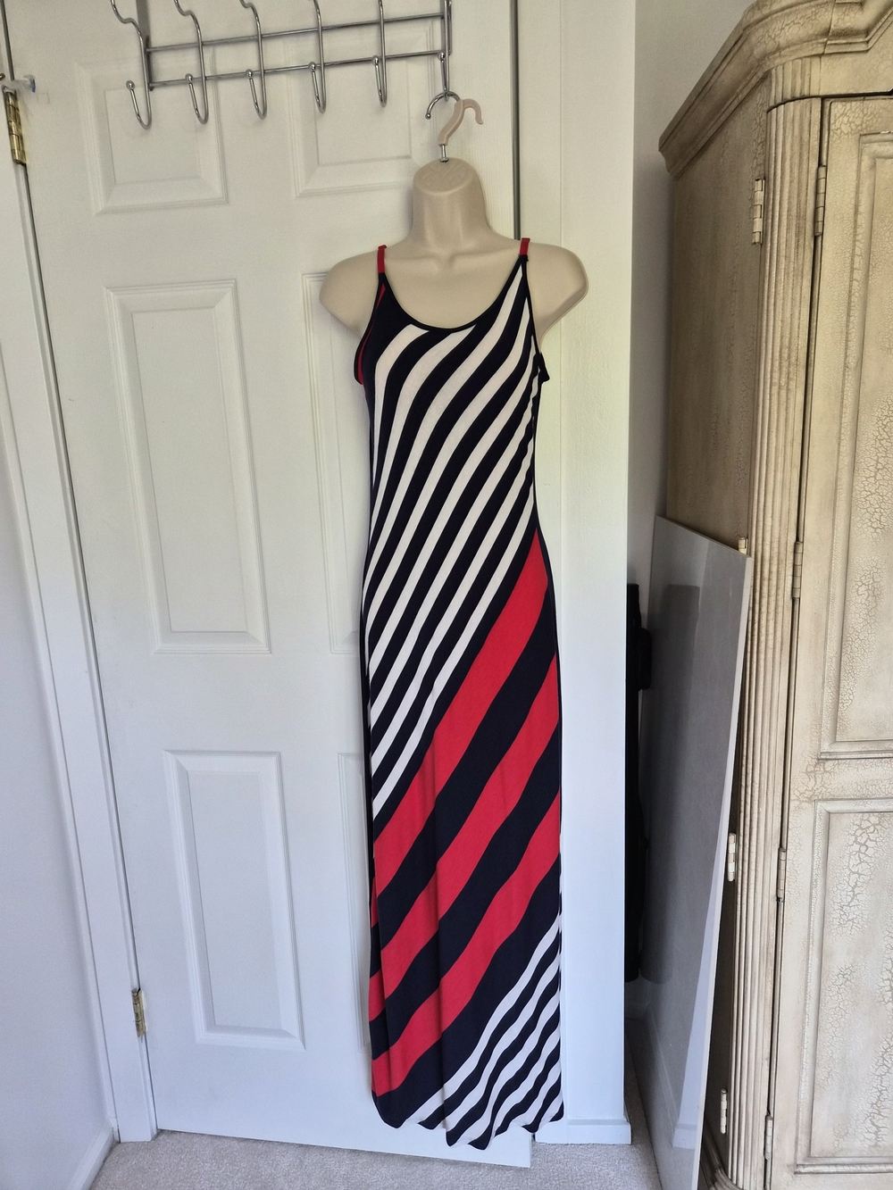 Red, White & Blue Womens Maxi Dress Size Medium, 4th of July
